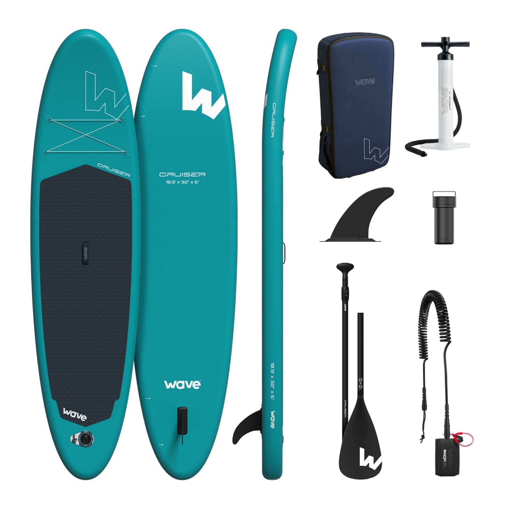 Cruiser 2.0 SUP | Inflatable Paddle Board | 10'9ft | Aqua - Wave Sups EU