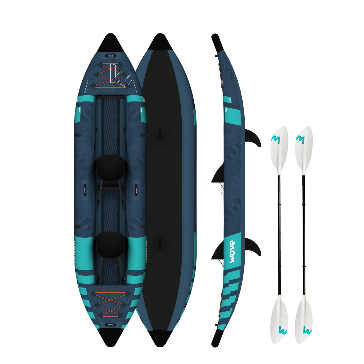 Explorer | Inflatable Kayak | PU - Stitch | 2 - Seater - Wave Sups EU