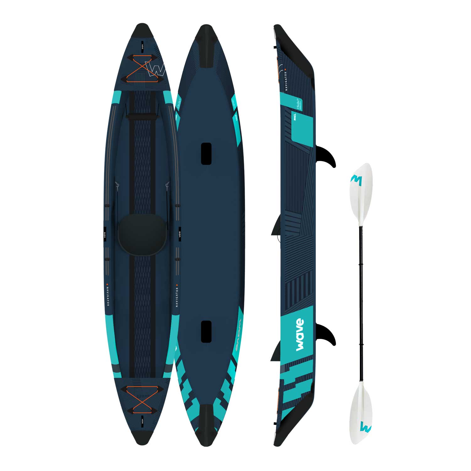 Navigator | Inflatable Kayak | Drop - Stitch | 1 - Seater - Wave Sups EU