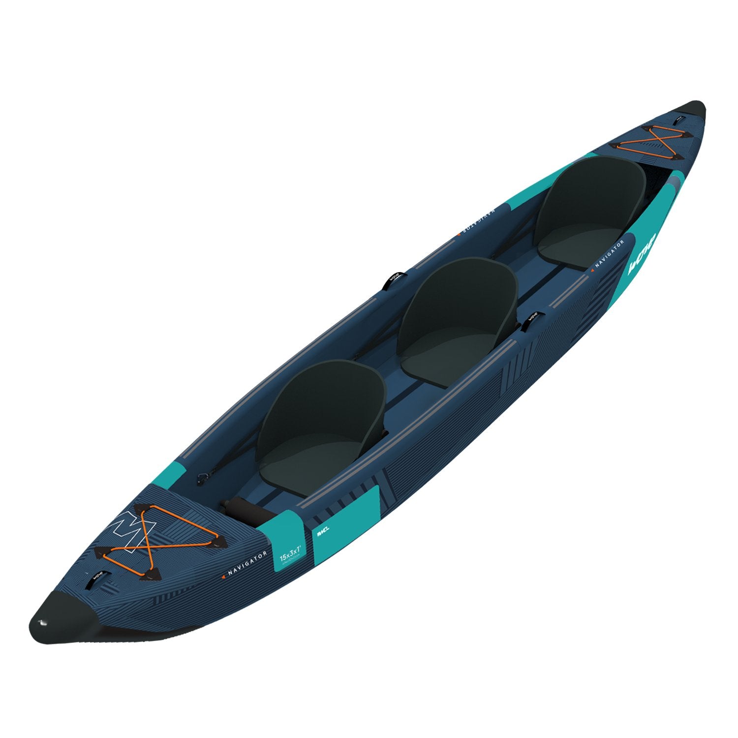Navigator Plus | Inflatable Kayak | Drop-Stitch | 3-Seater - Wave Sups EU