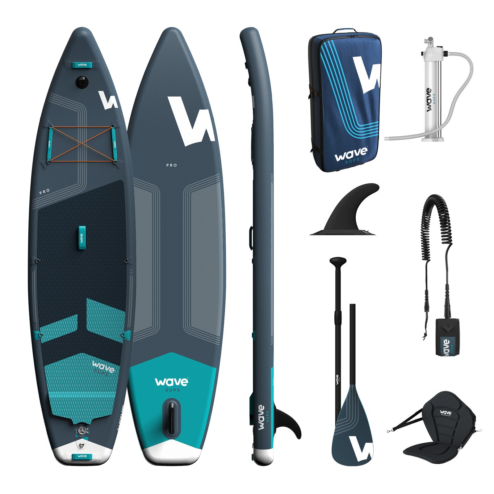 Pro SUP | Inflatable Stand-Up Paddleboard | 10/11ft | Navy - Wave Sups EU