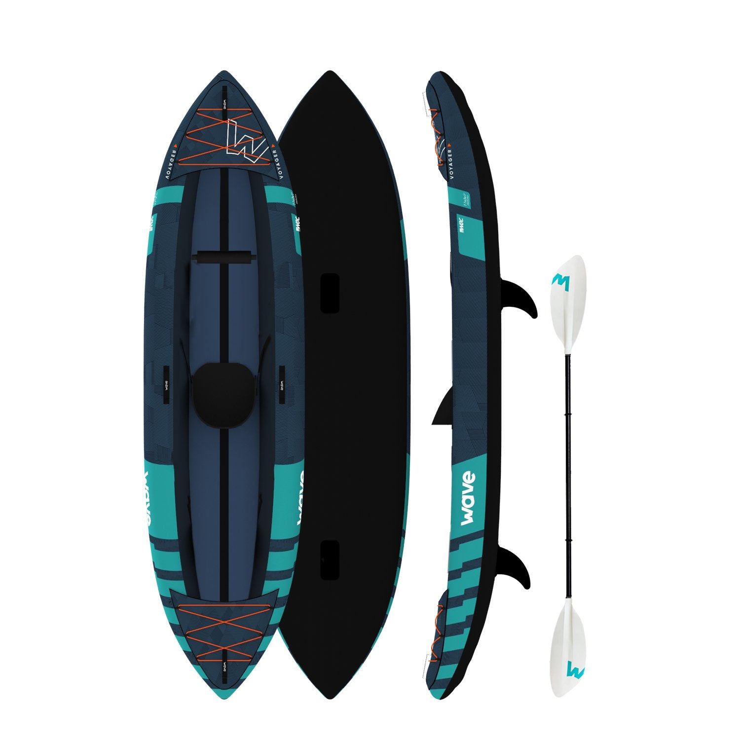 Voyager | Inflatable Kayak | Oxford Cloth | 1-Seater - Wave Sups EU