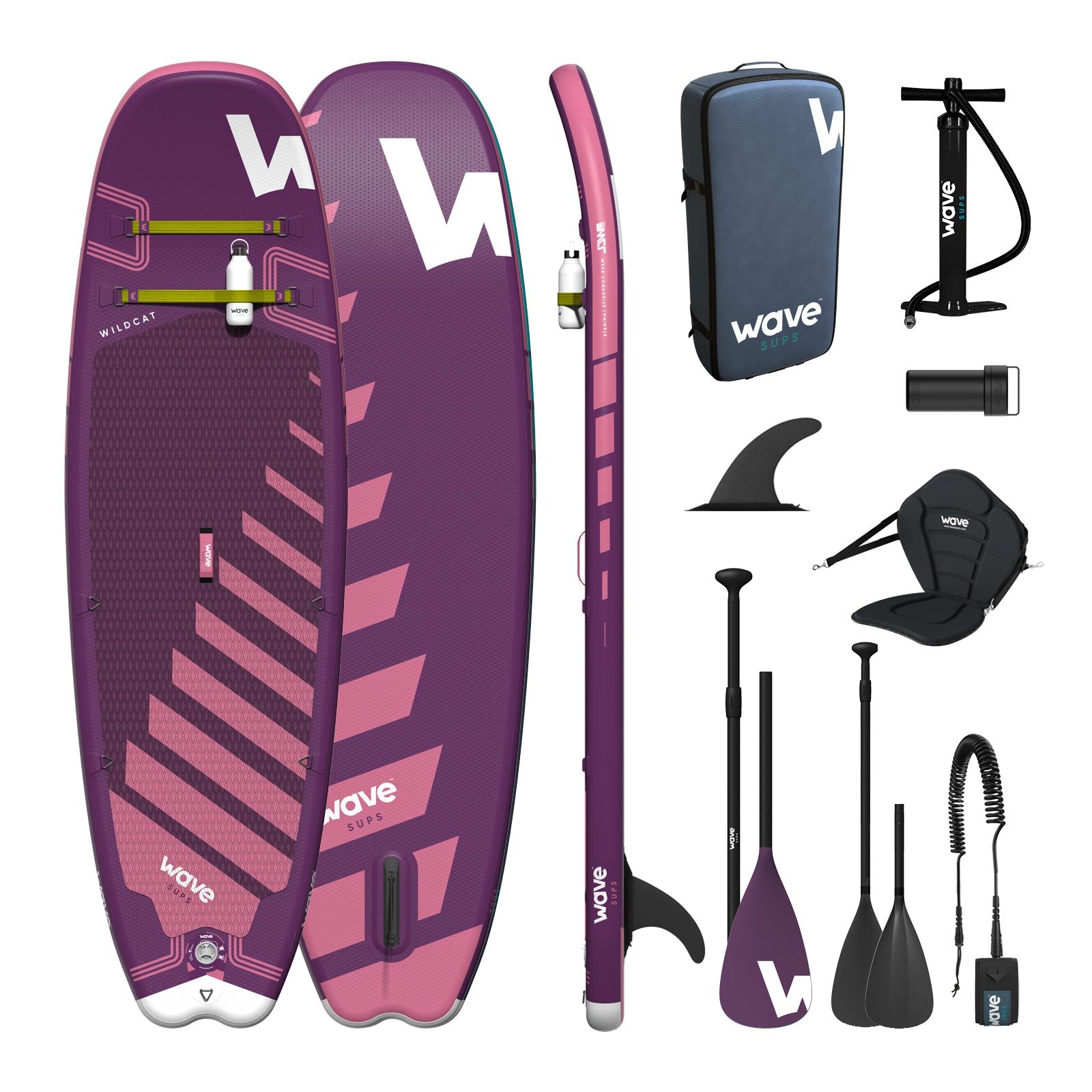 Wildcat SUP & Kayak | Inflatable Stand-Up Paddleboard | 8.6ft | Purple - Wave Sups EU